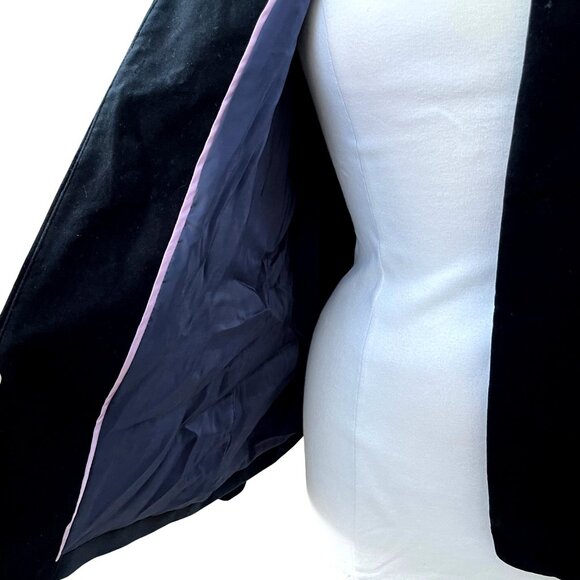 J.Crew‎ 365 Womens Black Velvet Going Out Open Front Pockets Jacket Plus Size 22 - Picture 6 of 9